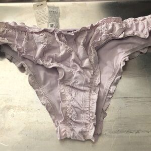 aerie Lilac Ruffle Bikini Bottoms